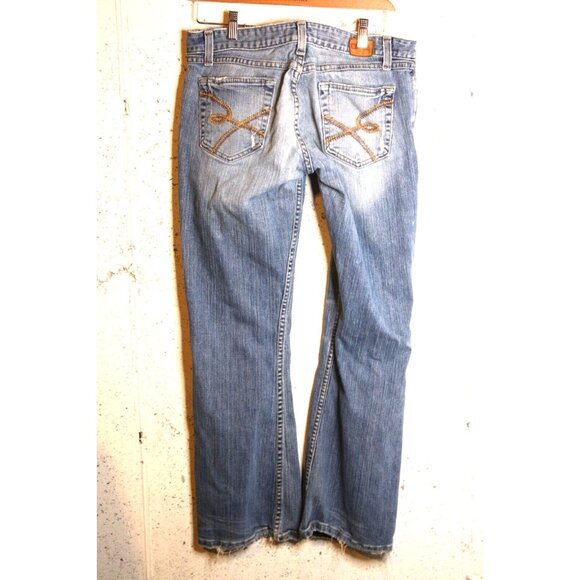 Buckle Denim - BKE Womens Jeans Star 22 Stretch Flare ACTUAL Size 33.5  X 29